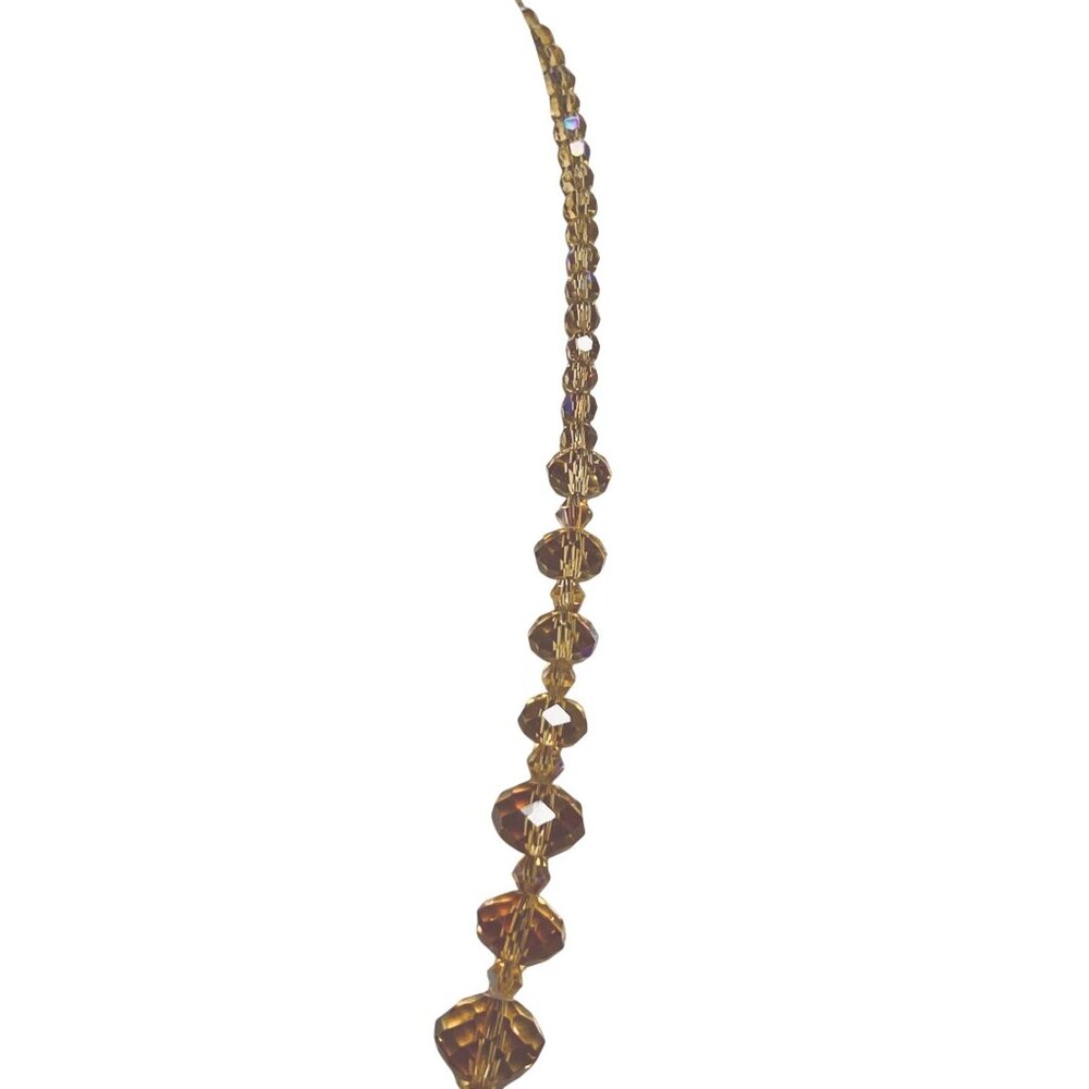 Kirks Folly Graduated Champaign Beads Choker Necklace (6282) - Picture 4 of 7